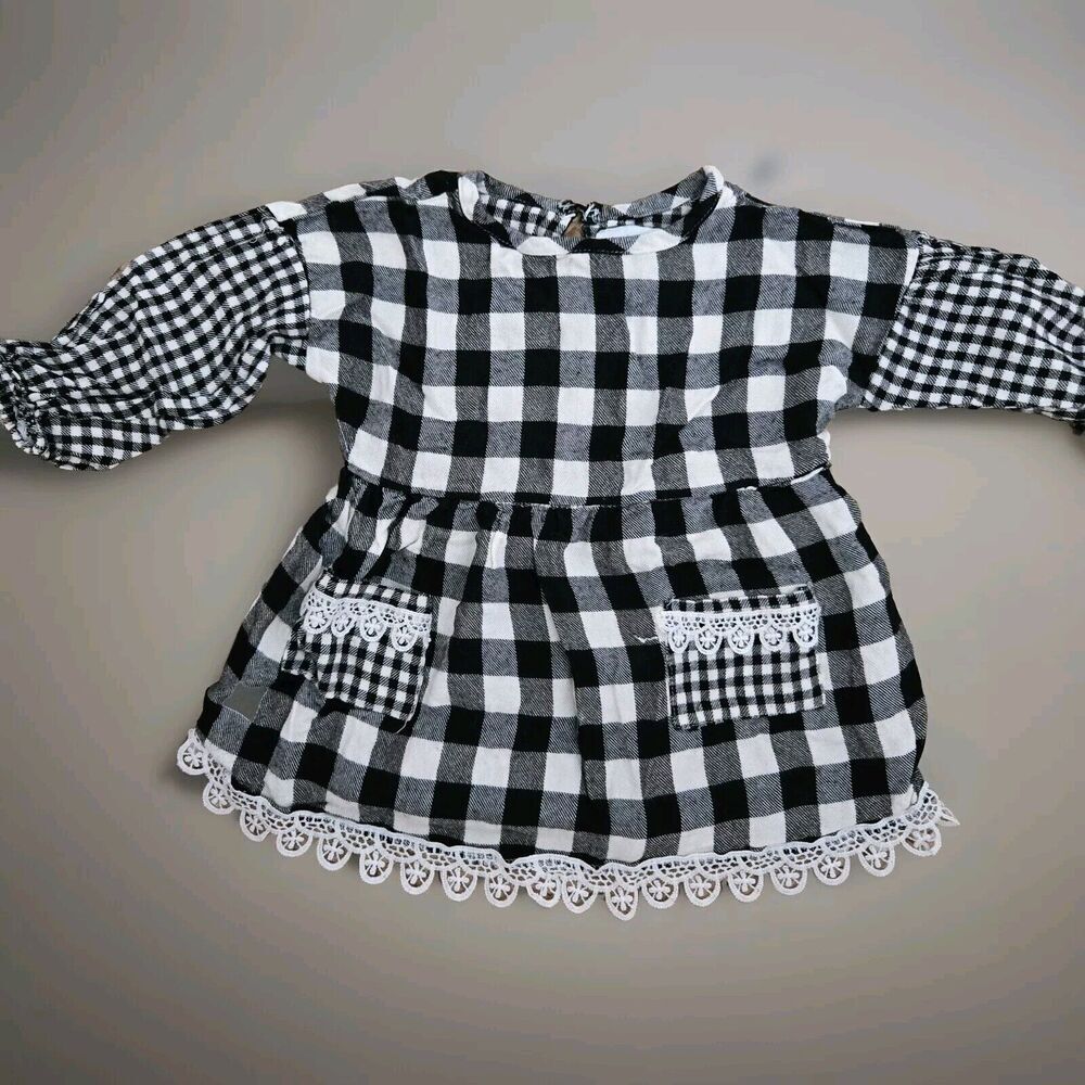 Baby Girl's Plaid‎ Dress Infant Size 24 Mos Rare Edition Holiday Party Christmas